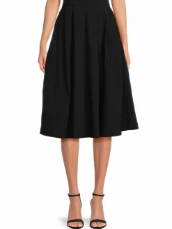 Women Renee C. Box Pleated Midi Skirt