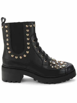Karl Lagerfeld Paris Breck Embellished Textured Chelsea Boots