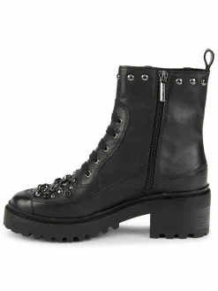 Karl Lagerfeld Paris Breck Studded Leather Combat Boots