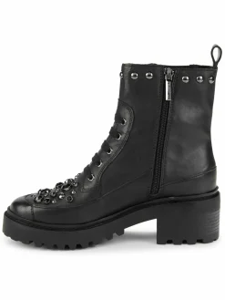 Karl Lagerfeld Paris Breck Studded Leather Combat Boots