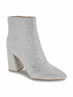 BCBGeneration Briel Rhinestone Studded Block Heel Ankle Boots