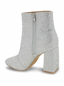 BCBGeneration Briel Rhinestone Studded Block Heel Ankle Boots