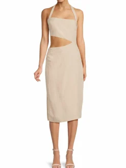 Women Amanda Uprichard Brinley Halterneck Cutout Dress