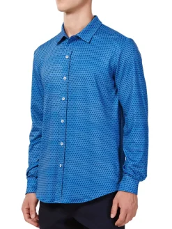 Hyden Yoo Casual Button-Down Shirts|Brooks Honeycomb Knit Sport Shirt Navy