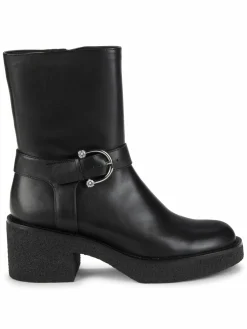 Stuart Weitzman Buckle Leather Boots