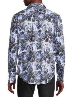 Robert Graham Casual Button-Down Shirts|Buckner Classic Fit Print Shirt Black