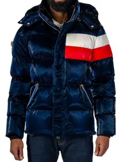 Woodpecker Coats & Jackets|Bumnester Heavy Weight Puffer Jacket Blue Red Winged