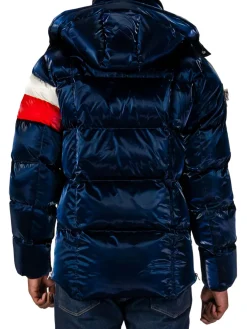 Woodpecker Coats & Jackets|Bumnester Heavy Weight Puffer Jacket Blue Red Winged