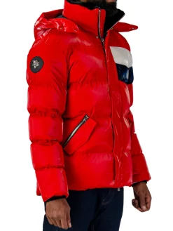 Woodpecker Coats & Jackets|Bumnester Heavy Weight Puffer Jacket Red White