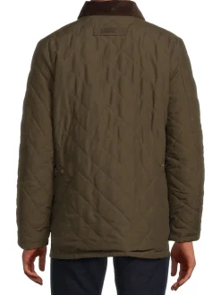 Barbour Coats & Jackets|Burton Quilt Puffer Jacket Dark Olive