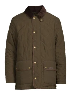 Barbour Coats & Jackets|Burton Quilt Puffer Jacket Dark Olive