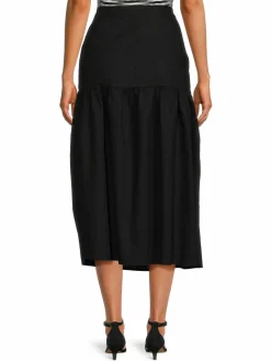 Women Saks Fifth Avenue Button Front Midi Skirt