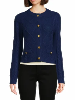 Women Filoro Cable Knit Cashmere & Wool Cardigan