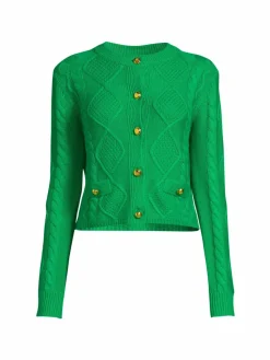 Women Filoro Cable Knit Cashmere & Wool Cardigan