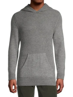 Isaia Loungewear, Sleepwear & Robes|Cable Knit Hoodie Grey