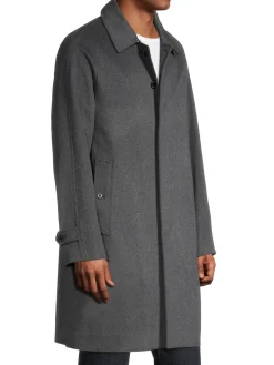 Burberry Cashmere|Camden Cashmere Trench Coat Pewter