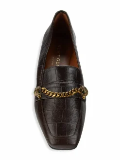 Kurt Geiger London Camilla Chain Trim Leather Loafers