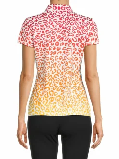 Women J.Lindeberg Cara Print Collar Polo