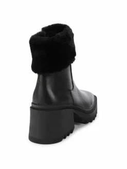 Karl Lagerfeld Paris Carey Sawooth Faux Fur Trim Ankle Boots