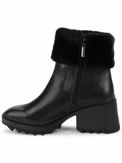 Karl Lagerfeld Paris Carey Sawooth Faux Fur Trim Ankle Boots