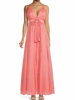 Women Alice + Olivia Carisa V Neck Ball Gown