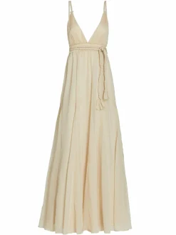 Women Alice + Olivia Carisa V Neck Gown
