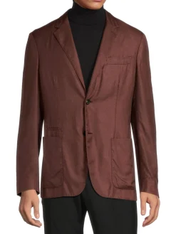 ZEGNA Cashmere|Cashmere & Silk Sportcoat Brown