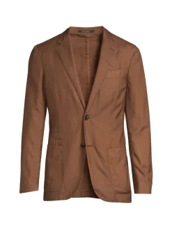 ZEGNA Blazers & Sportcoats|Cashmere & Silk Sportscoat Brown