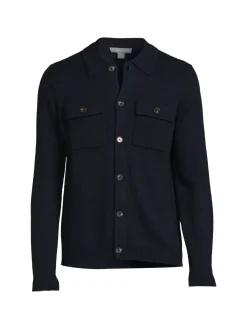 Amicale Cashmere|Cashmere Blend Collared Cardigan