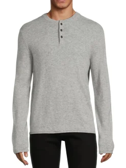 Amicale Sweaters|Cashmere Henley Sweater