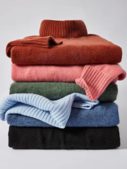 Women Saks Fifth Avenue Cashmere High Low Turtleneck Sweater