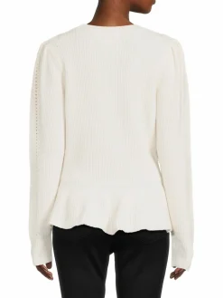 Women Design 365 Cashmere Peplum Sweater