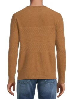 Saks Fifth Avenue Sweaters|Cashmere Textured Crewneck Sweater Pecan