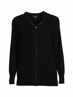 Women Saks Fifth Avenue Cashmere Zip Hoodie