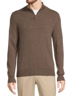 Kier & J Sweaters|Cashmere Zip Up Pullover