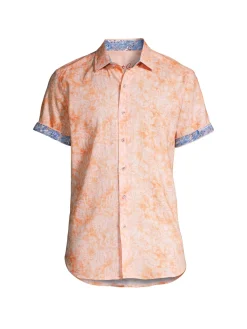 Robert Graham Linen|Cayuga Classic-Fit Floral Linen-Blend Shirt