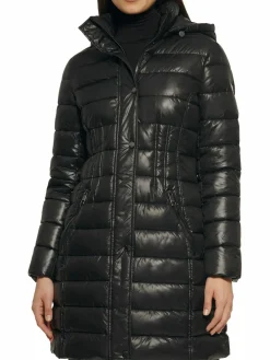 Women Guess Channel Quilted Puffer Jacket