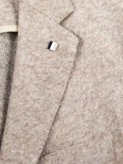 BOSS Blazers & Sportcoats|C-Hanry-J-224 Slim Fit Textured Virgin Wool Blend Sportcoat Beige