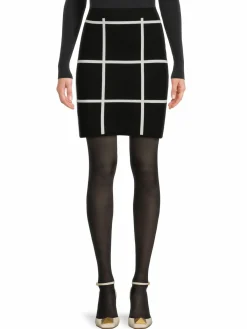 Women Saks Fifth Avenue Checked Mini Skirt