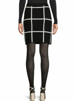 Women Saks Fifth Avenue Checked Mini Skirt