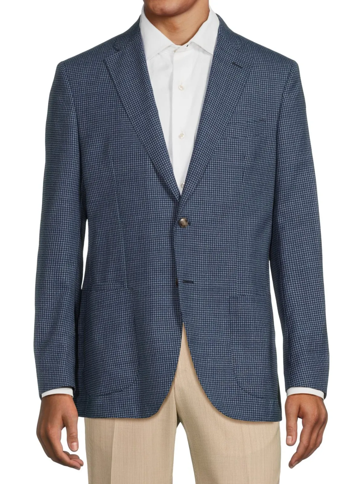 Luciano Barbera Blazers & Sportcoats|Checked Wool Blazer Navy