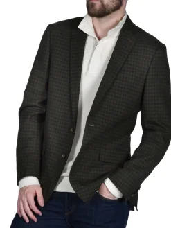 Original Penguin Blazers & Sportcoats|Checked Wool Blend Blazer Grey