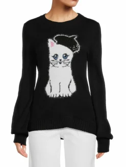 Women Karl Lagerfeld Paris Choupette Sequin Sweater