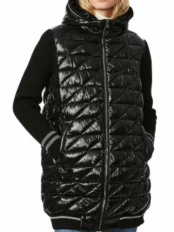 Women Bernardo Cire Diamond Quilt Hooded Puffer Jacket