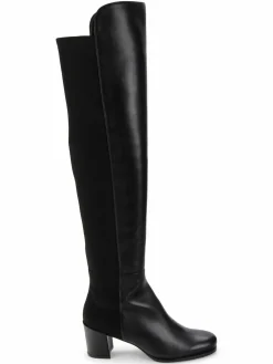 Stuart Weitzman City Leather Block Heel Over The Knee Boots
