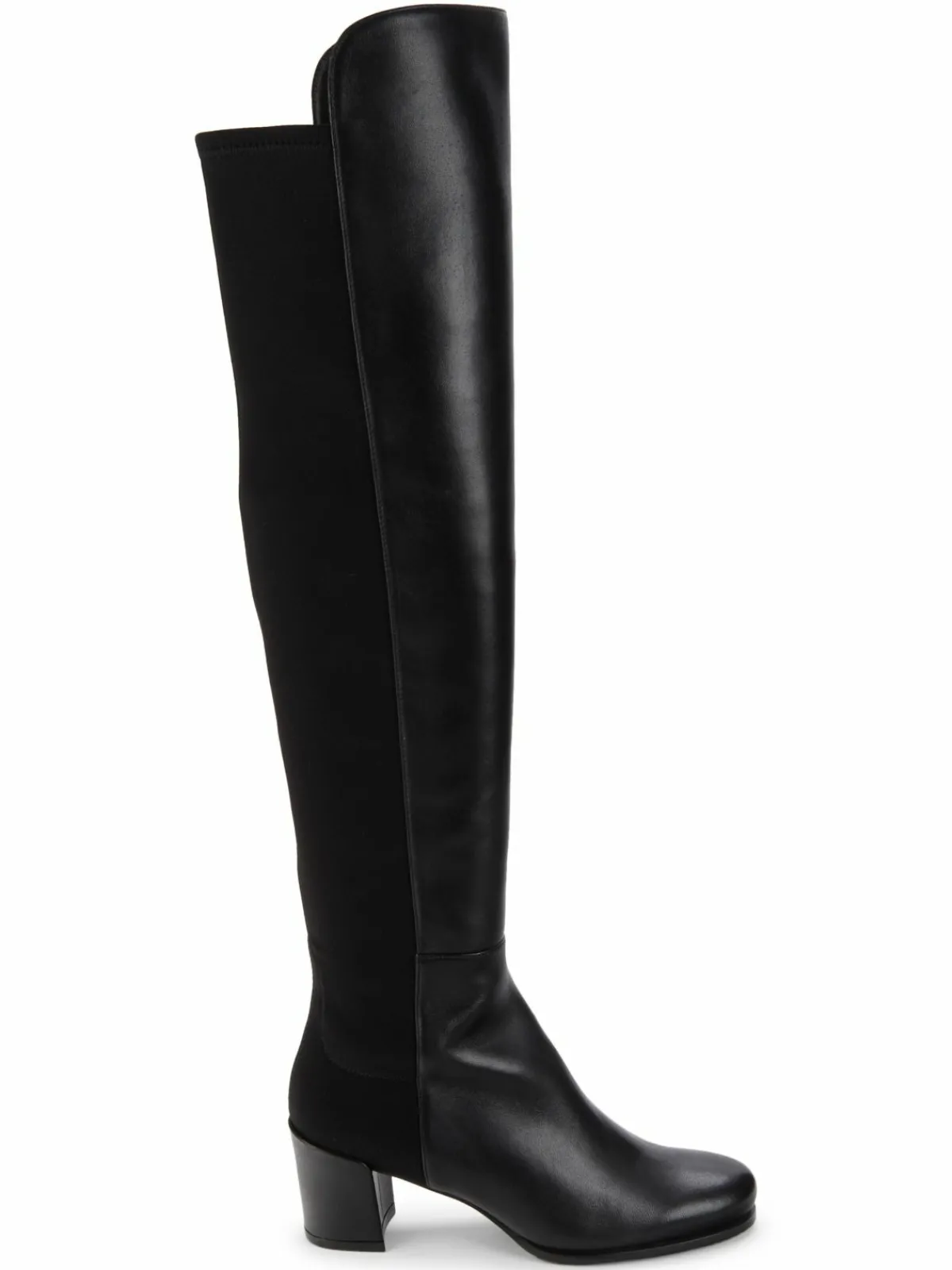 Stuart Weitzman City Leather Block Heel Over The Knee Boots
