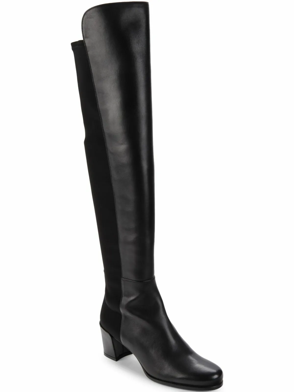 Stuart Weitzman City Leather Block Heel Over The Knee Boots