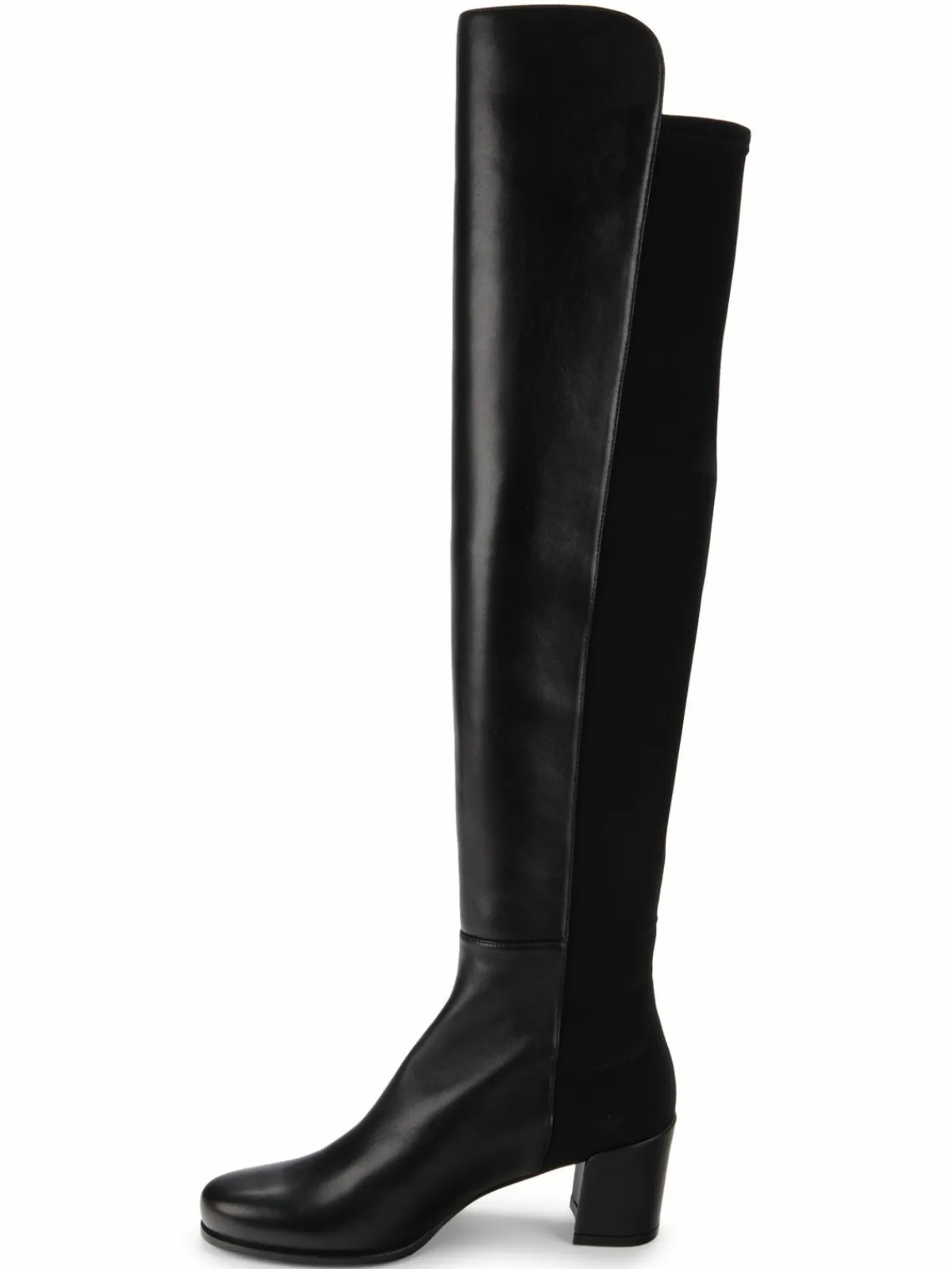 Stuart Weitzman City Leather Block Heel Over The Knee Boots