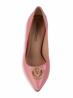 Valentino by Mario Valentino Clara Monogram Leather Pumps