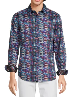 Robert Graham Casual Button-Down Shirts|Classic Fit Logan Printed Shirt Multi